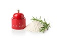 Red kitchen timer with a rounded top, marked with white numbers Royalty Free Stock Photo