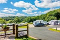 Campsite for touring caravans, motor homes and campervans in rural Wales