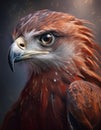 Red kite isolated on black Royalty Free Stock Photo