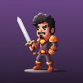 Pixel Knight Manager: 8-bit Low-res Character Sprite Animation