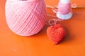 Red knit heart