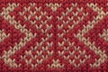Knitted woolen pattern closeup Royalty Free Stock Photo