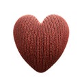 Red knitted heart