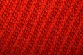 Red knitted wool texture can use as background. Royalty Free Stock Photo