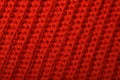Red knitted wool texture can use as background. Royalty Free Stock Photo