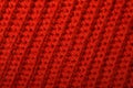 Red knitted wool texture can use as background. Royalty Free Stock Photo
