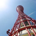 Red Kobe Port Tower Construction Concept Royalty Free Stock Photo