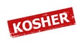KOSHER Red Rectangle Distress Badge