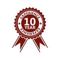 Red Label seal of 10 Year experience