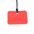 Red label tag with a black string isolated on transparent background Royalty Free Stock Photo