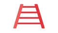 Red Ladder Icon for Progress and Growth, vector design Generative AI Royalty Free Stock Photo