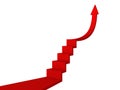 Red ladder to success arrow. business concept Royalty Free Stock Photo
