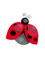 Red lady bird Royalty Free Stock Photo