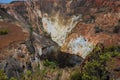 Red lake, acid mine drainage. Royalty Free Stock Photo