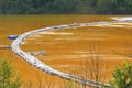 Red lake polluted