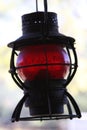 Red Lamp in the Vineyard Royalty Free Stock Photo