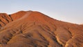 Red land in the Mud Volcanoes Reservation, Romania Royalty Free Stock Photo