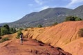 Red landscape dug by six generations of miners ocher Colorado Pr