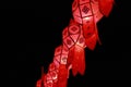 Red Lanna lantern lamp in Loy Kratong Festival, or call Yee Peng Festival at northern of thailand