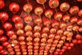 The red lantern in Chinese art,good hanging on the ceiling in Chinese temple