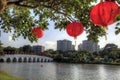 Red Lantern in Chinese Garden Royalty Free Stock Photo