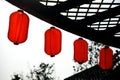 Red lantern under sun Royalty Free Stock Photo