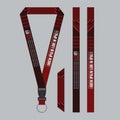 Red Lanyard Template Set