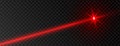 Red laser beam. Light line ray. Space background. Color energy effect. Neon power icon. Abstract glow design. Science