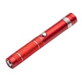 Red Laser Pointer Pen with Textured Grip and Silver Accents light Royalty Free Stock Photo