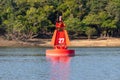 Red lateral buoy (port) Royalty Free Stock Photo