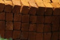 Red laterite stones for constructions
