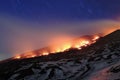 Red Lava River On Etna Park, Sicily