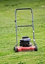 Red lawn mower Royalty Free Stock Photo