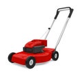 Red Lawn Mower Isolated Royalty Free Stock Photo