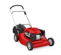 Red Lawn Mower Isolated Royalty Free Stock Photo