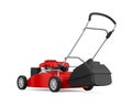 Red Lawn Mower Isolated Royalty Free Stock Photo