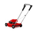 Red Lawn Mower Isolated Royalty Free Stock Photo