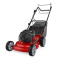 Red Lawn Mower Isolated Royalty Free Stock Photo