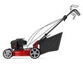 Red Lawn Mower Isolated Royalty Free Stock Photo