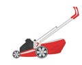 Red lawn mower. Illustration. Royalty Free Stock Photo