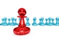 Red Leader Winner Pawn Forward Other Group Team Royalty Free Stock Photo