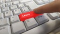 Learn button on a computer keyboard. Royalty Free Stock Photo