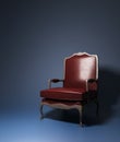 Red leather armchair