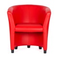 Red leather armchair Royalty Free Stock Photo