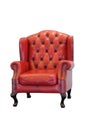 Red leather armchair