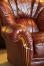 Red leather armchair Royalty Free Stock Photo