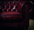 Red leather armchair