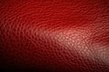 Red Leather Background With Glossy Finish. Generative AI
