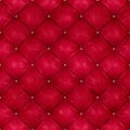 Red leather background with golden buttons Royalty Free Stock Photo