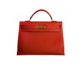 Red leather bag Royalty Free Stock Photo